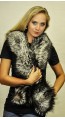 Silver fox fur scarf 